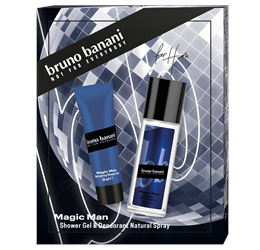 BRUNO BANANI ajándékcsomag MAGIC MAN (Natural Spray + tusfürdő) 2024