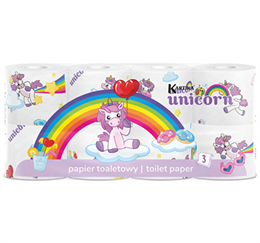 Kartika Toalettpapír 3 rétegű 8 tekercs UNICORN