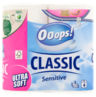 Ooops! Classic toalettpapír 4 tekercs 3 rétegű Sensitive
