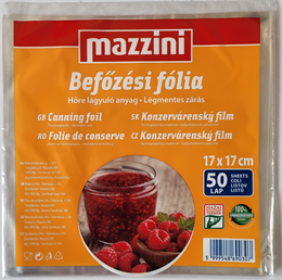 MAZZINI Befőzési fólia 50 db 17x17 cm