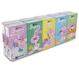 Kartika Papírzsebkendő 3 rétegű 10x9 db BUNNY