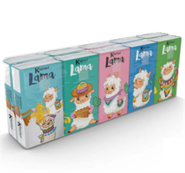 Kartika Papírzsebkendő 3 rétegű 10x9 db LAMA