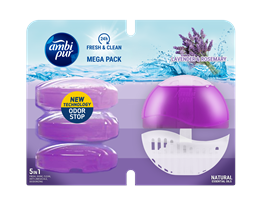 AmbiPur wc gél 4x55 ml + készülék laven & rose
